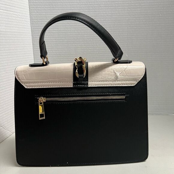 ALDO Dallamaraen Women’s‎ Top Handle Crossbody New Without Tags Black Tan Cream - Picture 12 of 14